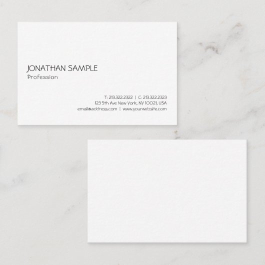 プロフェッショナルモダンミニマルテンプレート 名刺 (正面/裏面)