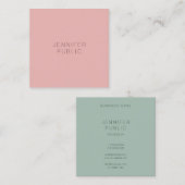 プロフェッショナルモダンミニマルデザインの傾向の色 スクエア名刺 (正面/裏面)