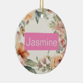 プロフェッショナルモダンミニマルバラフローラ名 セラミックオーナメント (右)