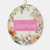 プロフェッショナルモダンミニマルバラフローラ名 セラミックオーナメント (左)