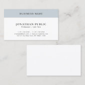プロフェッショナルモダンミニマルホワエレガントイト&シルバー 名刺 (正面/裏面)