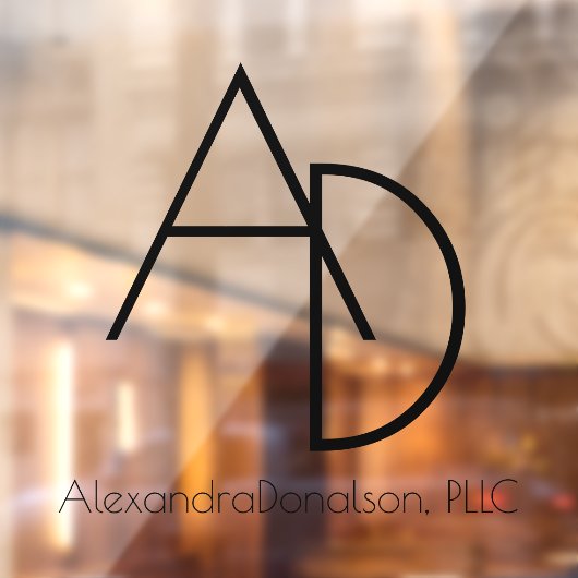 プロフェッショナルモダンミニマルモノグラム窓 ウィンドウサイン (シート2)