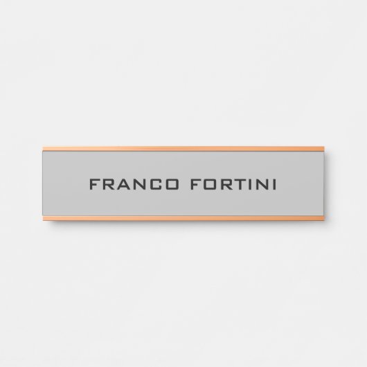 プロフェッショナルモダンミニマル平淡グレー サインプレート (正面)