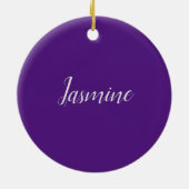 プロフェッショナルモダンミニマル深いブルー&パープル セラミックオーナメント (裏面)