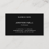 プロフェッショナルモダンミニマル白黒シンプル 名刺 (裏面)