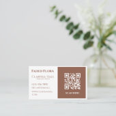 プロフェッショナルモダンミニマル自然リストブラウンホワイト 名刺 (スタンド正面)