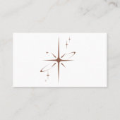 プロフェッショナルモダンミニマル自然リストブラウンホワイト 名刺 (裏面)