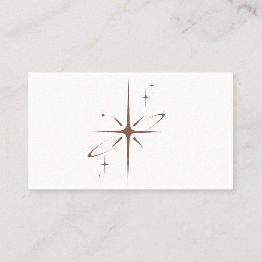 プロフェッショナルモダンミニマル自然リストブラウンホワイト 名刺 (裏面)