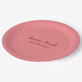 プロフェッショナルモダンミニマル追加名個人 ペーパープレート (アングル)