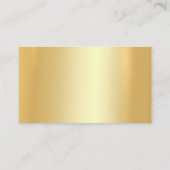 プロフェッショナルモダンミニマル金ゴールドエレガントデザイン 名刺 (裏面)