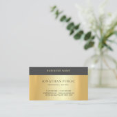 プロフェッショナルモダンミニマル金ゴールドエレガントデザイン 名刺 (スタンド正面)