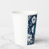 プロフェッショナルモダンミニマル青フローラ名 紙コップ (右)