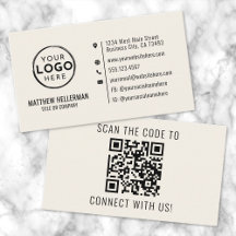 プロフェッショナルモダンミニマルQRコードロゴクリーム