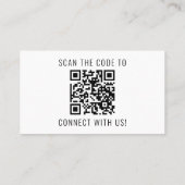 プロフェッショナルモダンミニマルQRコードロゴ 名刺 (裏面)