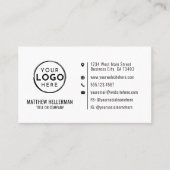 プロフェッショナルモダンミニマルQRコードロゴ 名刺 (正面)