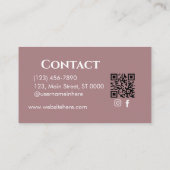 プロフェッショナルモダンムーヴピンクスタイリッシュフローラ 名刺 (裏面)