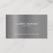 プロフェッショナルモダンメタリックブラッシュグレー 名刺 (正面)