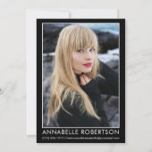 プロフェッショナルモダンモデルアクターのフォトカード 招待状 (正面)