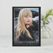 プロフェッショナルモダンモデルアクターのフォトカード 招待状 (スタンド正面)