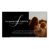 プロフェッショナルモダンモノクロ写真 マグネット名刺 (正面)