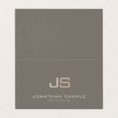 プロフェッショナルモダンモノグエレガントラムテンプレート 名刺 (外部フラット)