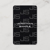 プロフェッショナルモダンモノグエレガントラムテンプレート 名刺 (正面)