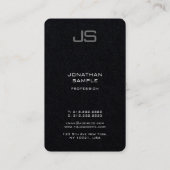 プロフェッショナルモダンモノグエレガントラムテンプレート 名刺 (裏面)