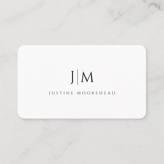 プロフェッショナルモダンモノグシンプルラムミニマル 名刺 (正面)