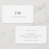 プロフェッショナルモダンモノグシンプルラムミニマル 名刺 (正面/裏面)