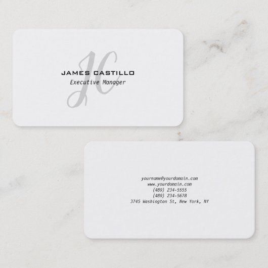 プロフェッショナルモダンモノグラムの 名刺 (正面/裏面)