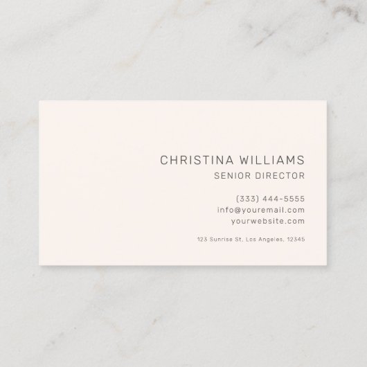 プロフェッショナルモダンモノグラムエレガントミニマル 名刺 (裏面)