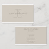 プロフェッショナルモダンモノグラムシンプルテンプレートルクセ 名刺 (正面/裏面)
