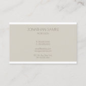 プロフェッショナルモダンモノグラムシンプルテンプレートルクセ 名刺 (裏面)