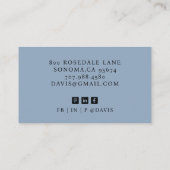 プロフェッショナルモダンモノグラムブルー 名刺 (裏面)