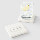 プロフェッショナルモダンモノグラムミニマリスト作成 ストーンコースター (横)