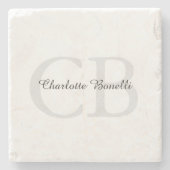 プロフェッショナルモダンモノグラムミニマリスト作成 ストーンコースター (正面)