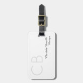 プロフェッショナルモダンモノグラムミニマリスト作成 ラゲッジタグ (正面縦)