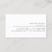 プロフェッショナルモダンモノグラムミニマリスト 名刺 (裏面)