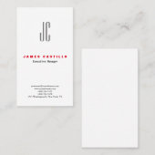 プロフェッショナルモダンモノグラムミニマリスト 名刺 (正面/裏面)