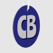 プロフェッショナルモダンモノグラムミニマルイニシャル オーナメント (正面)