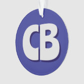 プロフェッショナルモダンモノグラムミニマルイニシャル オーナメント (正面)