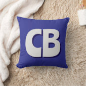 プロフェッショナルモダンモノグラムミニマルイニシャル クッション (ブランケット)