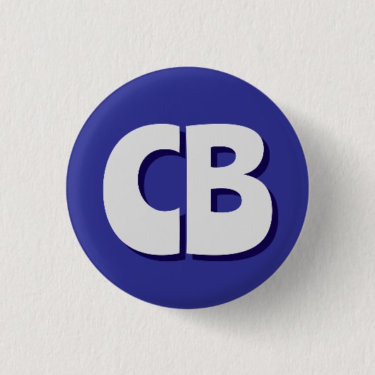 プロフェッショナルモダンモノグラムミニマルイニシャル 缶バッジ (正面)