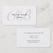 プロフェッショナルモダンモノグラムミニマルクリエイティブ 名刺 (正面/裏面)