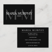 プロフェッショナルモダンモノグラム名刺 名刺 (正面/裏面)