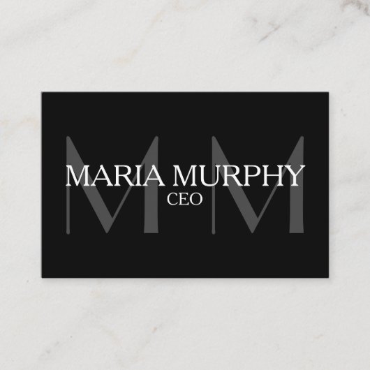 プロフェッショナルモダンモノグラム名刺 名刺 (正面)