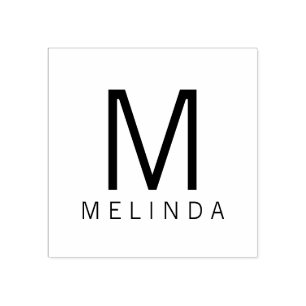 プロフェッショナルモダンモノグラム名前をカスタムする ラバースタンプ