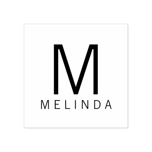 プロフェッショナルモダンモノグラム名前をカスタムする ラバースタンプ (インプリント)