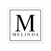 プロフェッショナルモダンモノグラム名前をカスタムする ラバースタンプ (インプリント)