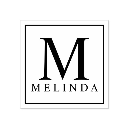 プロフェッショナルモダンモノグラム名前をカスタムする ラバースタンプ (インプリント)